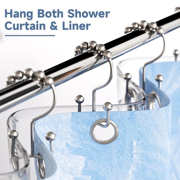 Metal Shower Curtain Hooks (12 ct, New) - Picture 5 of 6